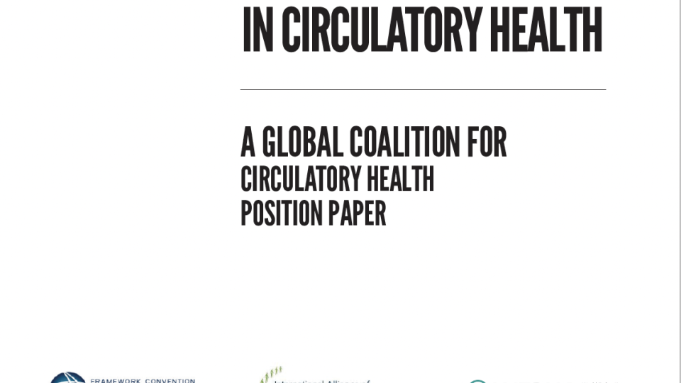 Document cover. Preventing the next pandemic: the case for investing in circulatory health